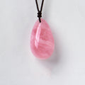 Crystal Teardrop Pendant - Rose quartz