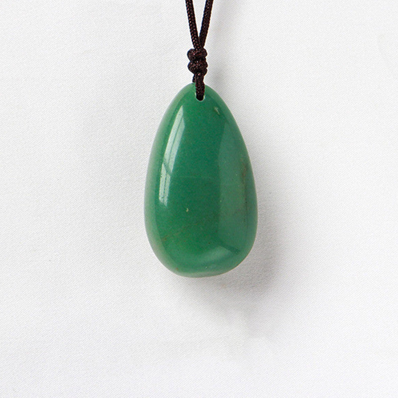 Crystal Teardrop Pendant - Green aventurine